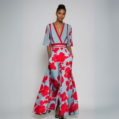 Zomerse jumpsuit floral print modern elegant