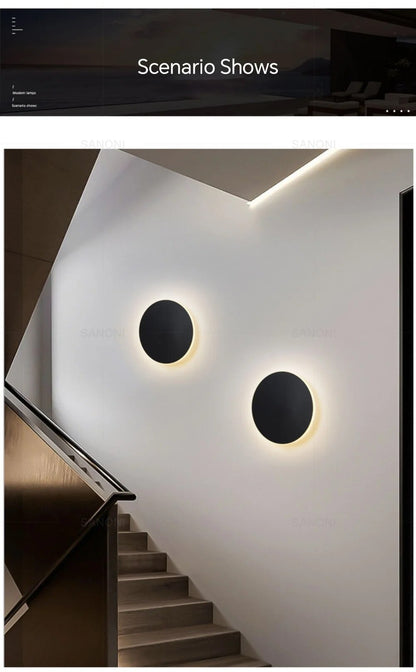 Moderne minimalistische LED wandlamp met aanraaksensor