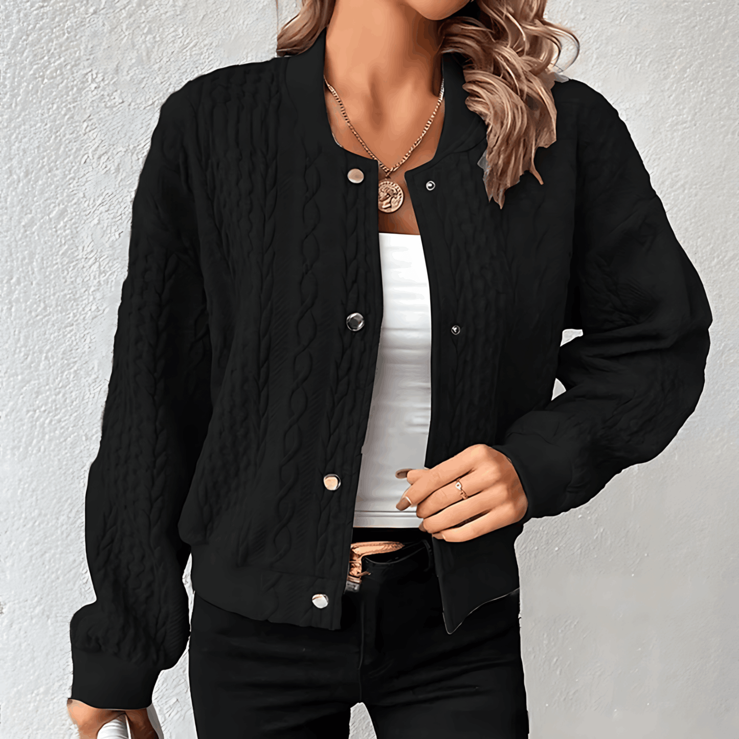 Cardigan vest jasje bomber stijl