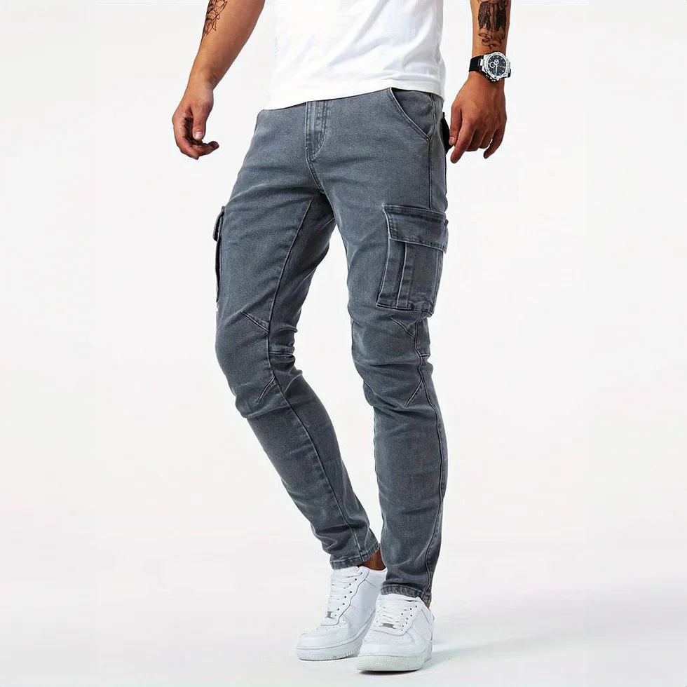 Macaulay - Heren slim-fit cargo jogger broek