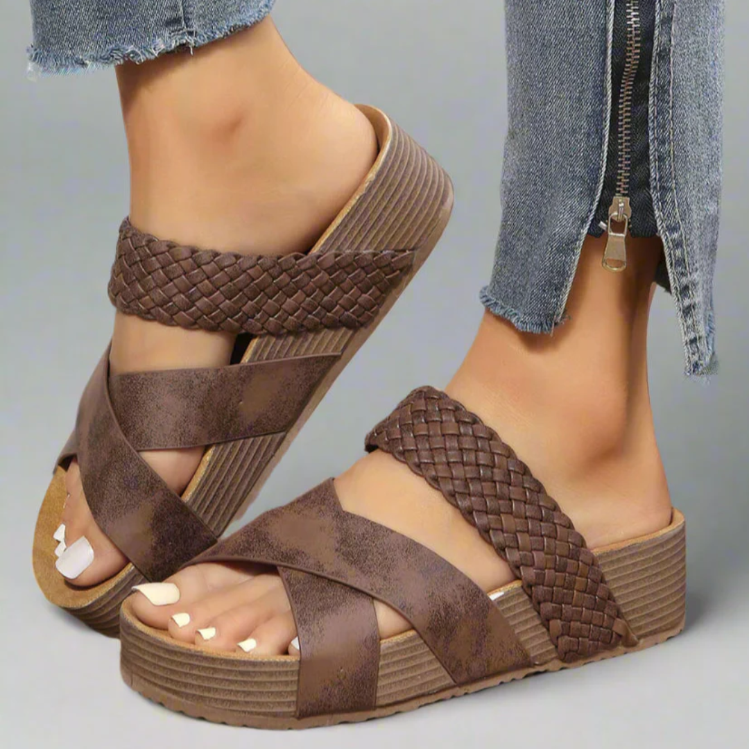 Elaiza - Dames sandalen met dikke zool