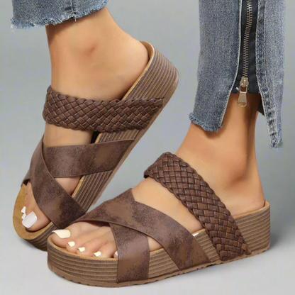 Elaiza - Dames sandalen met dikke zool