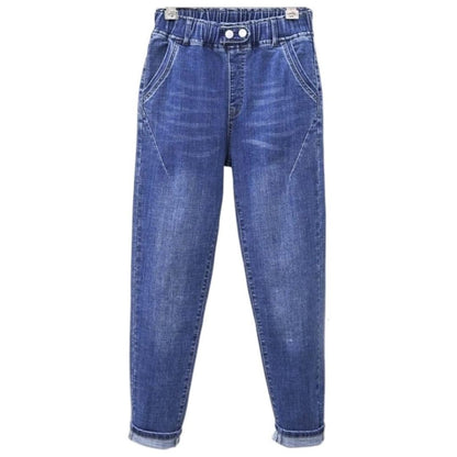 Tilly - Relaxed fit denim joggers met trekkoord voor dames