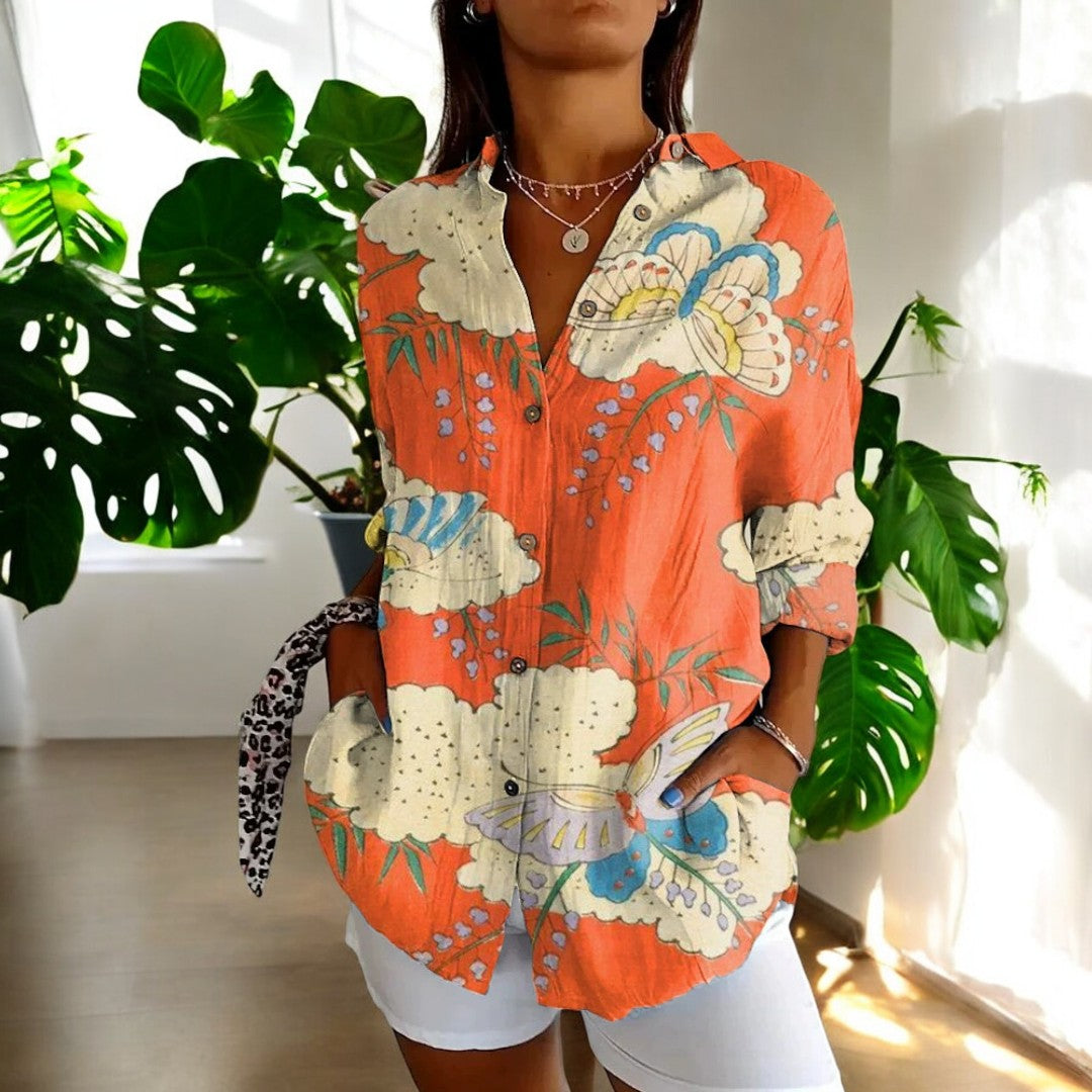 Liera - Dames blouse met doorknoopsluiting