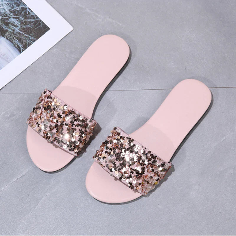 Stella - Elegante strandslipper bling dames