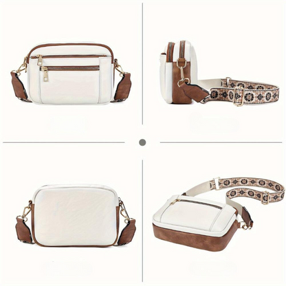 Zamfira - Crossbody damestas met ritsvakken en verstelbare band