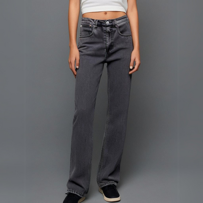 Nessa - Dames urban breeze jeans met brede pijpen