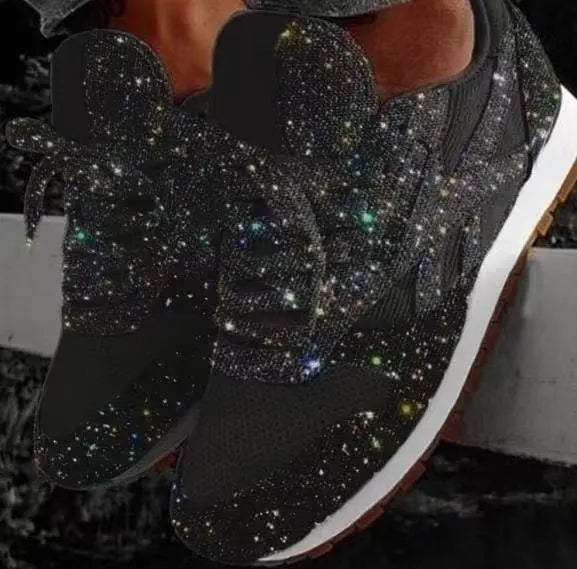 Henriette - Glanzende glitter sneakers voor dames