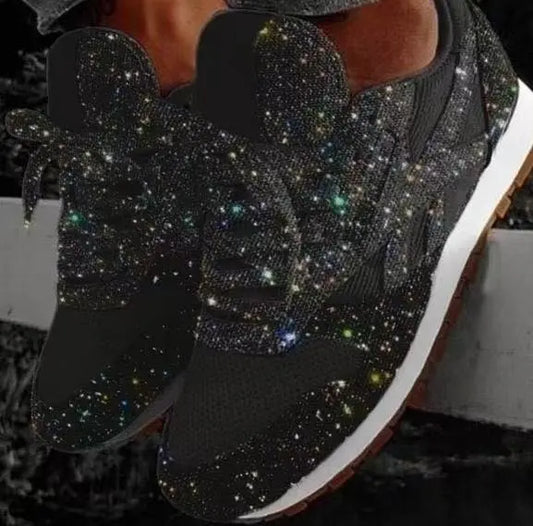 Henriette - Glanzende glitter sneakers voor dames
