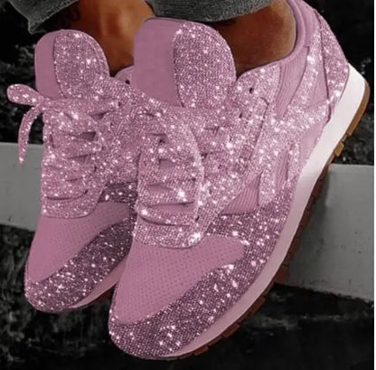 Henriette - Glanzende glitter sneakers voor dames