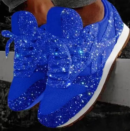 Henriette - Glanzende glitter sneakers voor dames