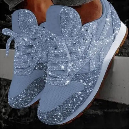 Henriette - Glanzende glitter sneakers voor dames