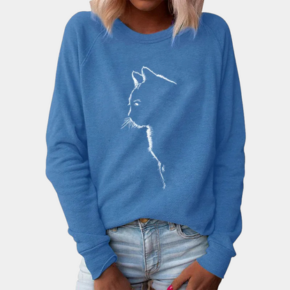 Cyrel - Casual trui met kattenprint voor dames