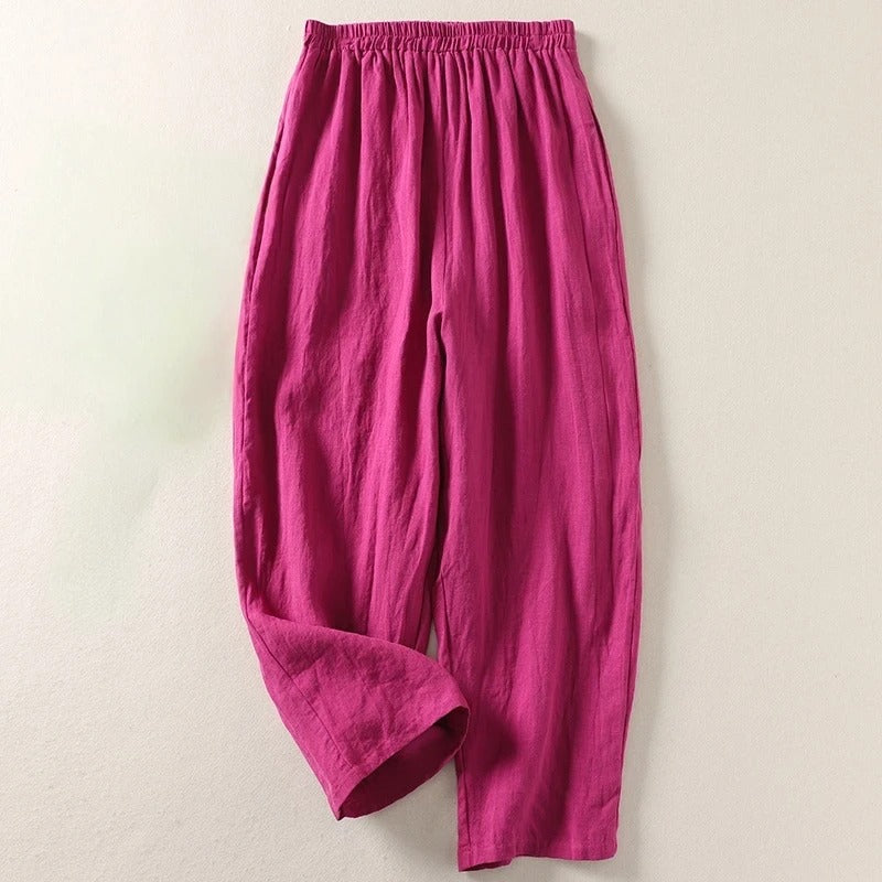 Alondra - Comfortabele damesbroek met rechte pijpen en elastische taille