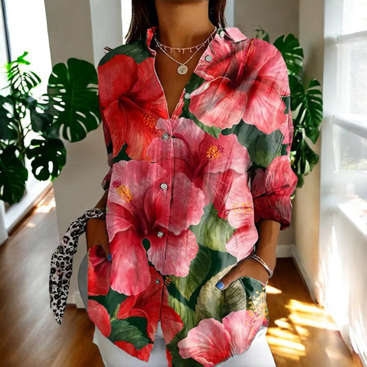 Liera - Dames blouse met doorknoopsluiting
