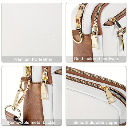 Zamfira - Crossbody damestas met ritsvakken en verstelbare band