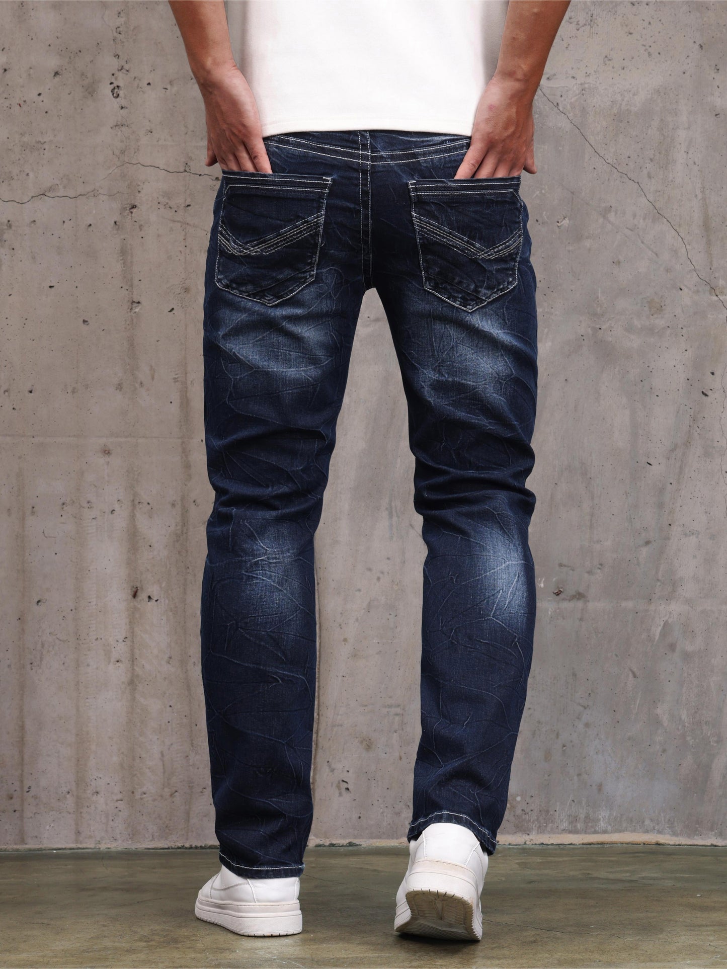 Heren Denim Normale Pasvorm Stretch Jeans - Ethan