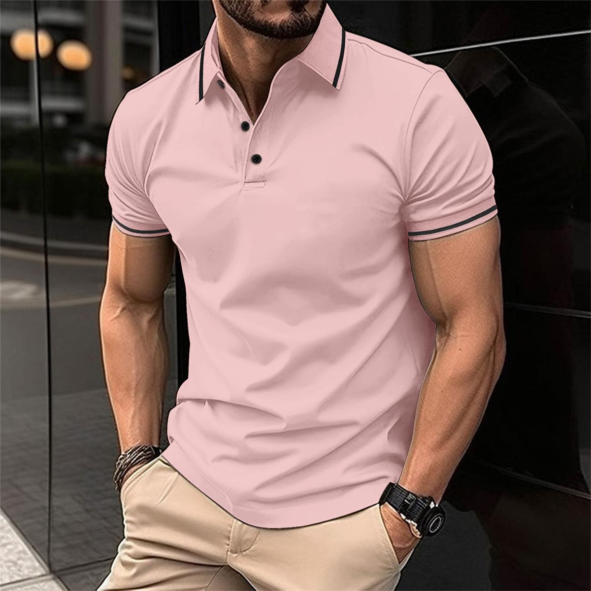 Castiel - Luxe herenslimfit poloshirt met contrasterende randen