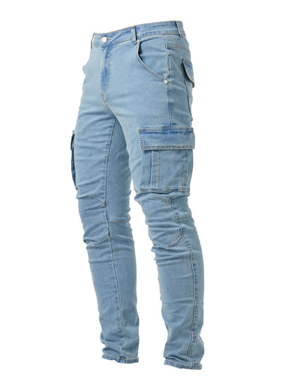 Julio - Streetstyle High Stretch Cargo Jeans voor Mannen met Meerdere Zakken