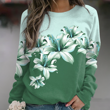 Jenely - Sweatshirt met bloemenprint voor dames