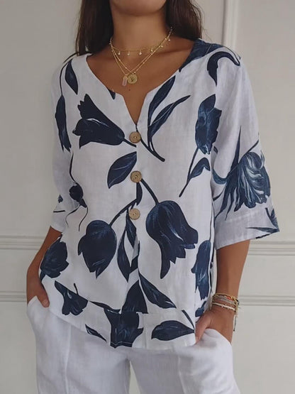 Garsenda - Trendy blouse met bloemenprint