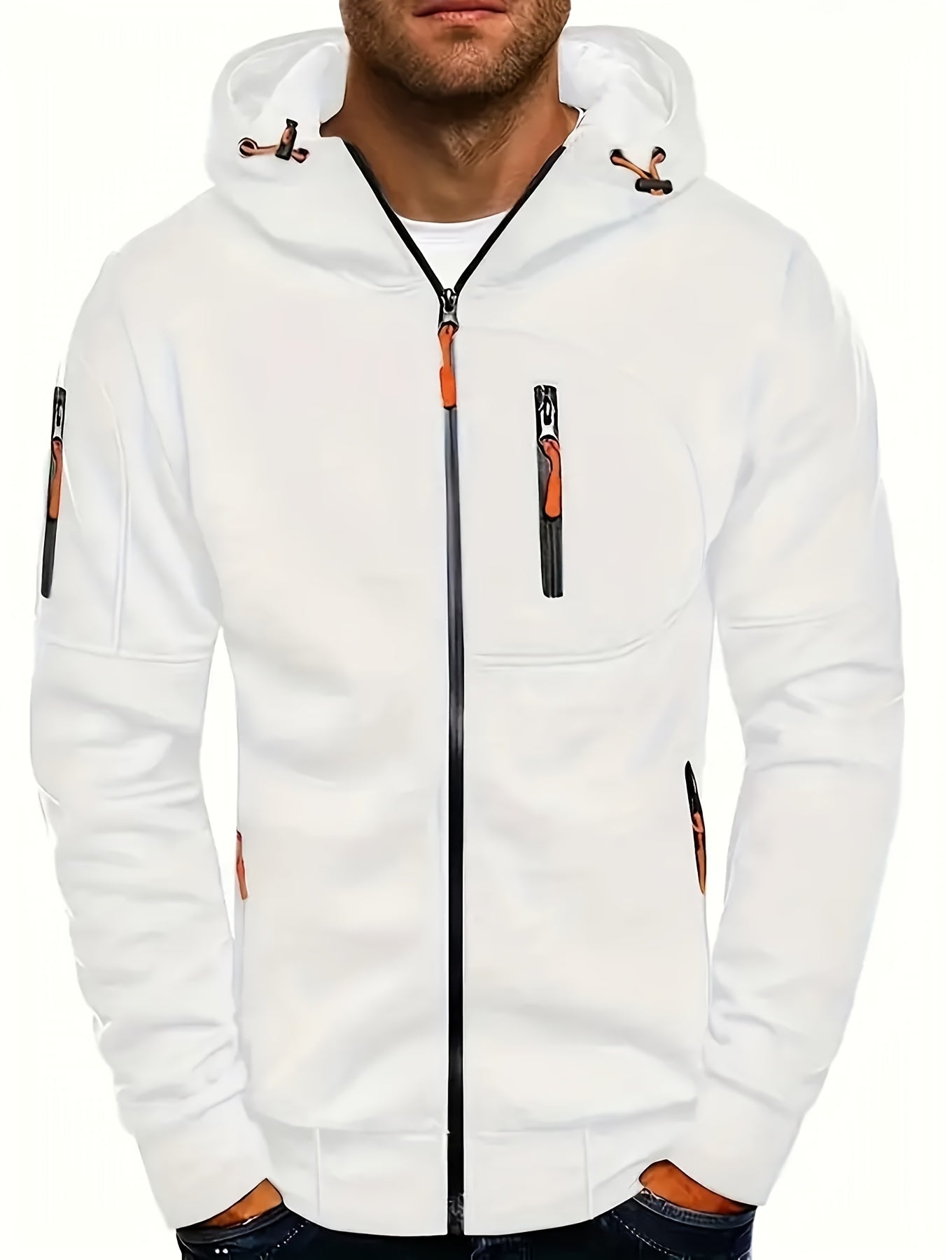 Pablo - Zip-up hoodie met verstelbare capuchon en ritszakken