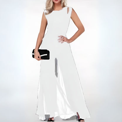 Mabelle – Mouwloze avondjurk met cut-out schouders voor dames