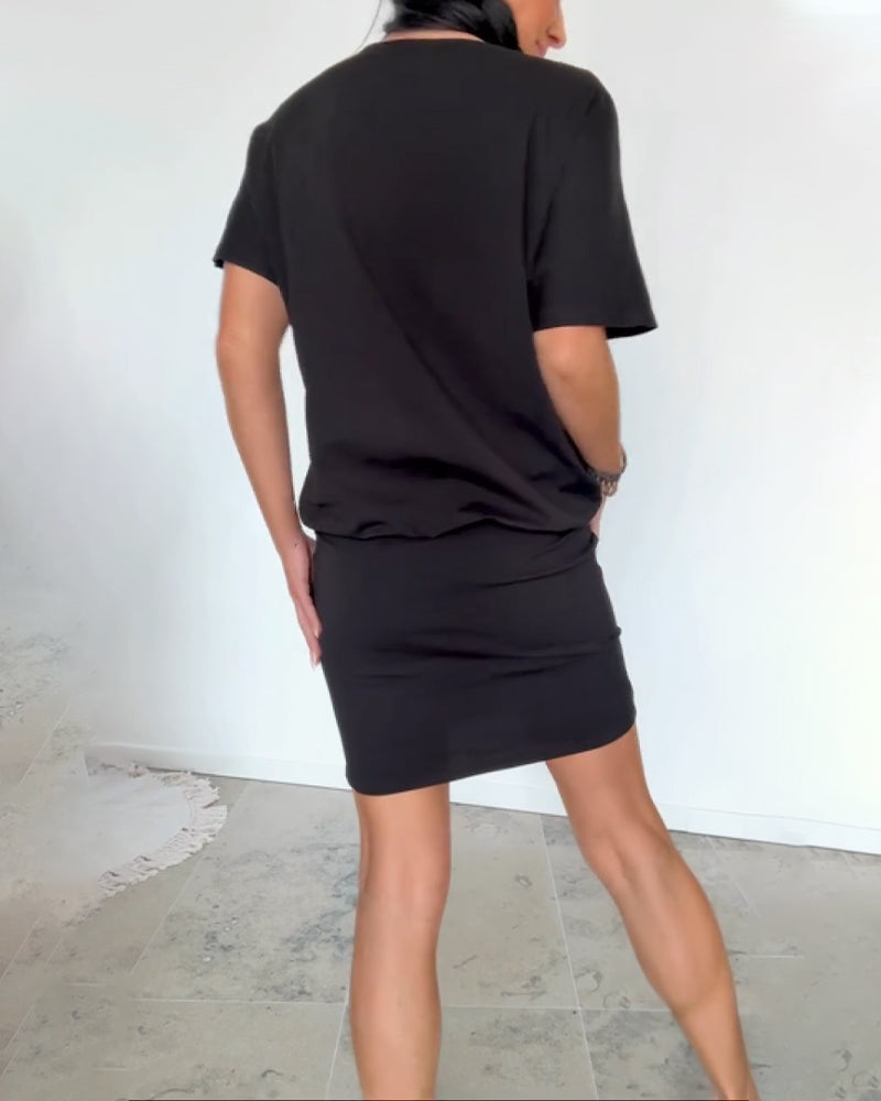Katarzyna - Casual damesjurk met t-shirt look
