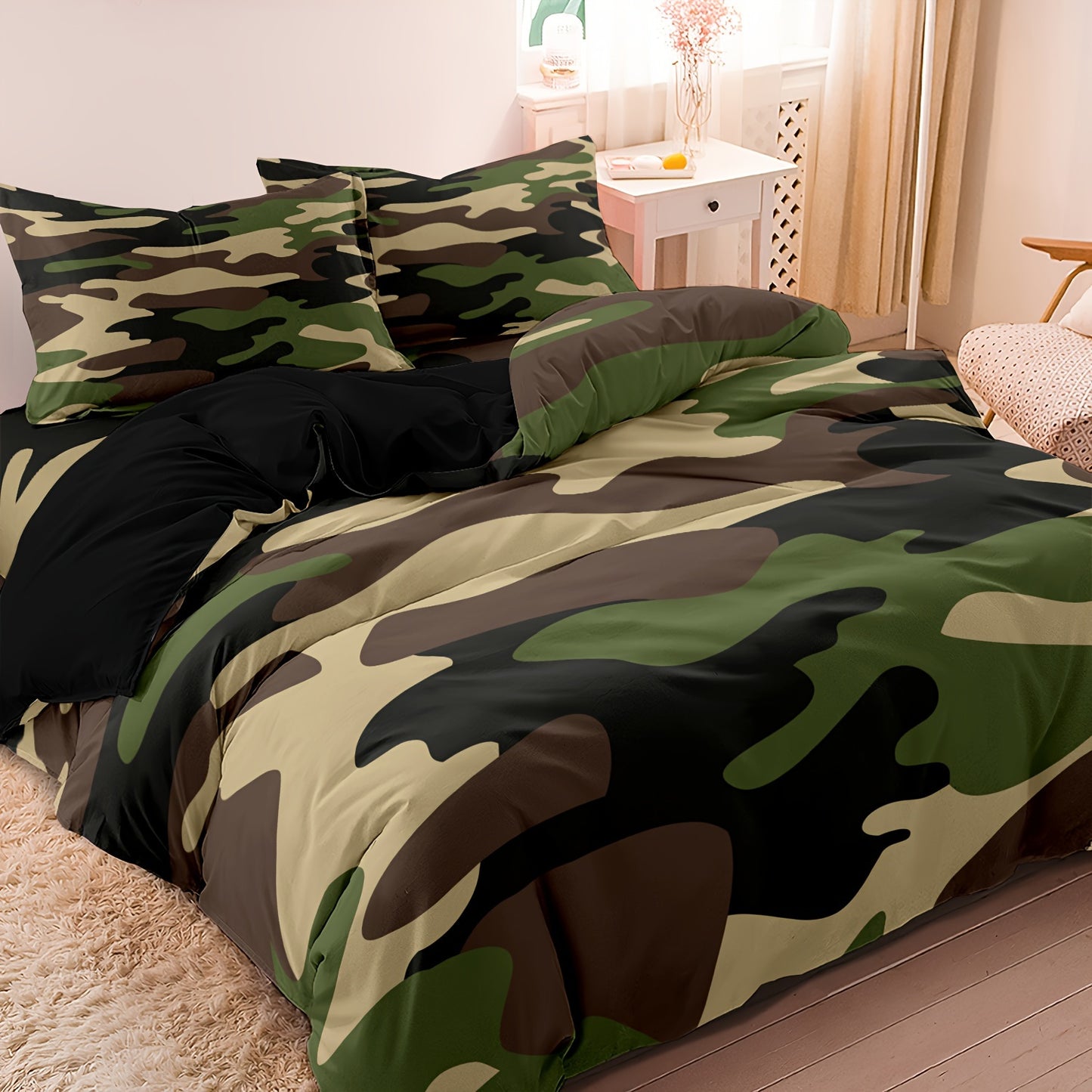 Luxe Layers - Camouflage Print Dekbedovertrek Beddengoed Set