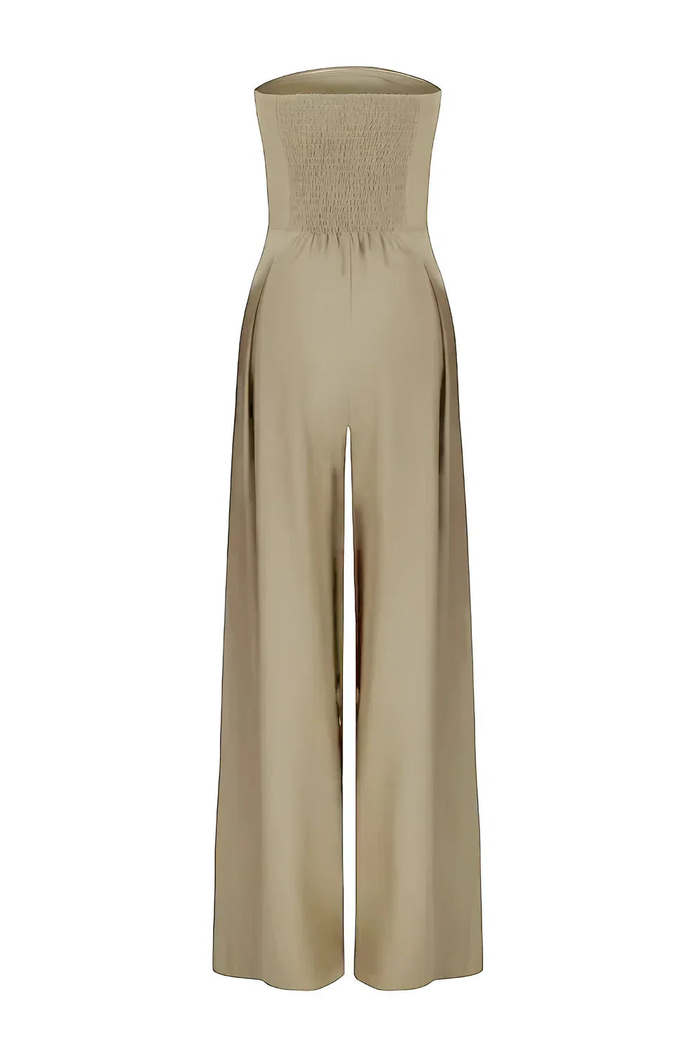 Tyra - Strapless damesjumpsuit met wijde pijpen