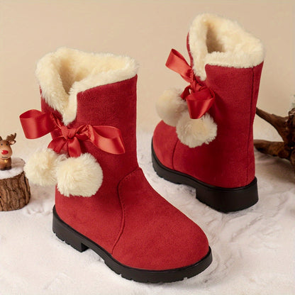 Meisjes snow boots, warme fleece cozy non-slip enkellaarsjes - Avrile