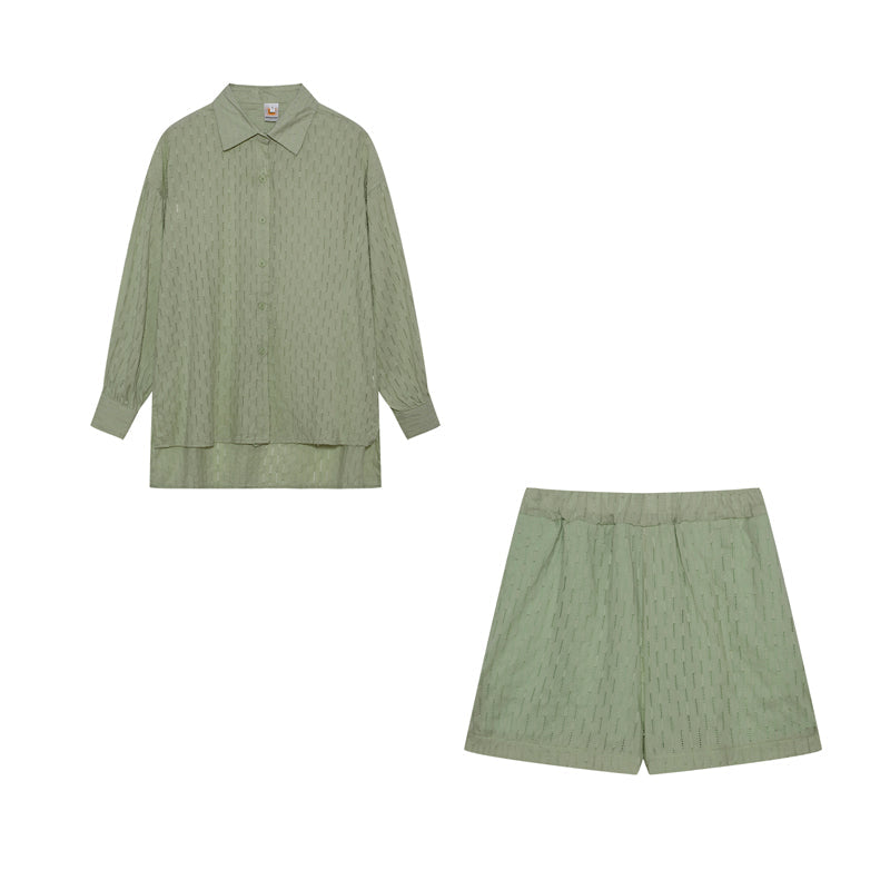 Camilla - Dames set met losvallende blouse en luchtige short