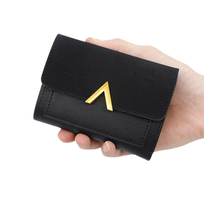 Minimalistische compacte leren mini portemonnee