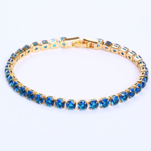Damesarmband met ronde fonkelstenen in tennisstijl