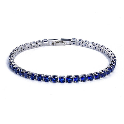 Damesarmband met ronde fonkelstenen in tennisstijl