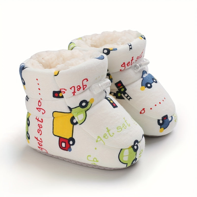 Schattige comfortabele instap fleece laarsjes voor baby jongens en meisjes - Happie