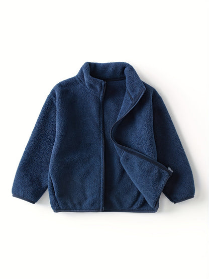 Polar fleece kinderjas in effen kleur - Fenley