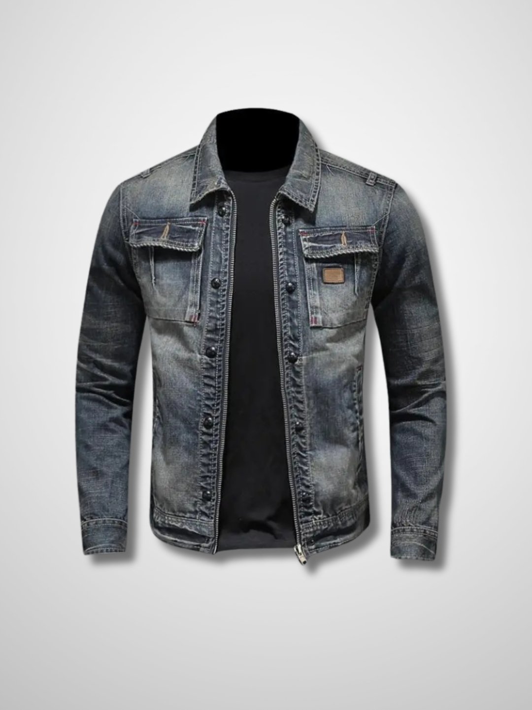 Lino - Heren retro denim jas