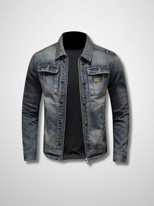 Lino - Heren retro denim jas