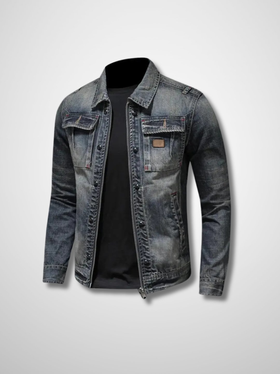 Lino - Heren retro denim jas
