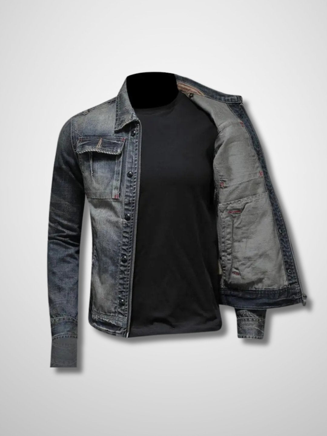 Lino - Heren retro denim jas