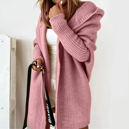 Hadleigh - Gebreid damesvest met capuchon
