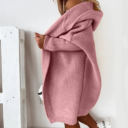 Hadleigh - Gebreid damesvest met capuchon