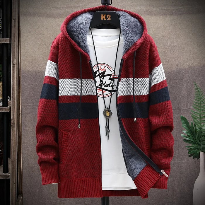 Ben - Gebreide zip-up hoodie voor heren