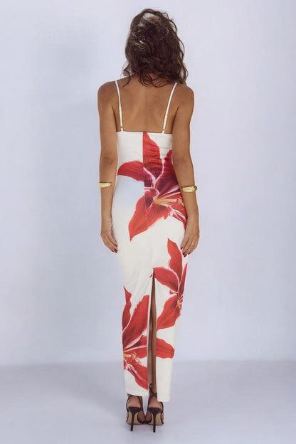 Kestrel - Maxi-jurk zonder mouwen met bloemenprint