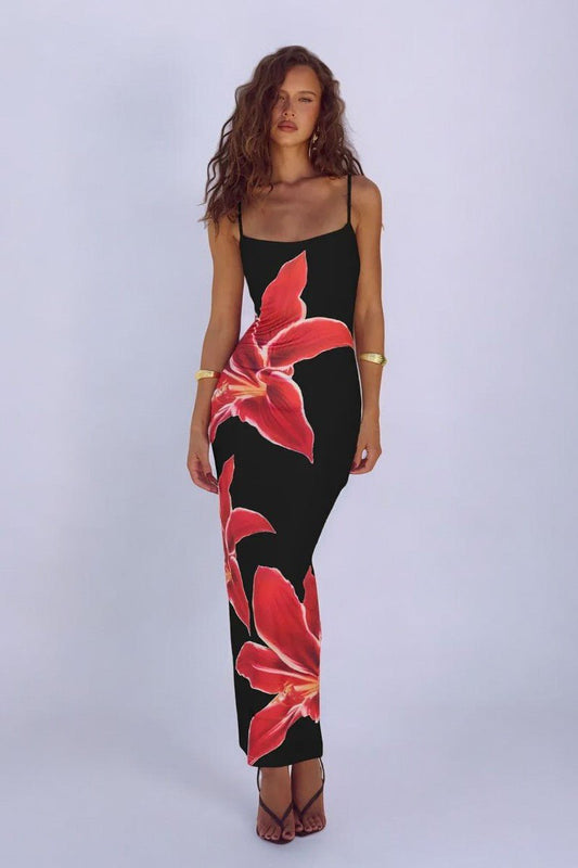 Kestrel - Maxi-jurk zonder mouwen met bloemenprint