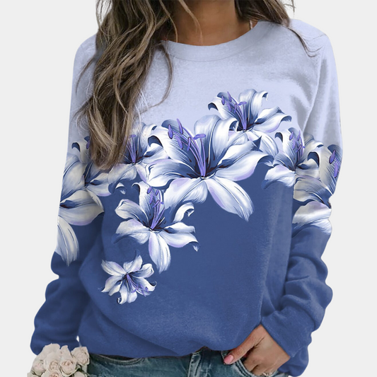Jenely - Sweatshirt met bloemenprint voor dames