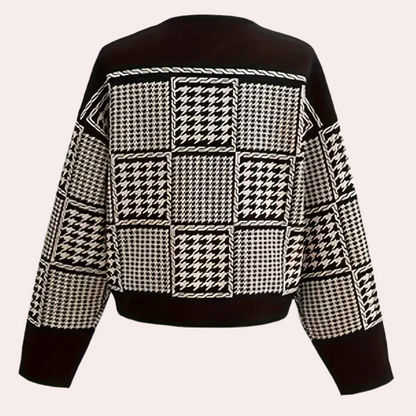 Ixora - Gebreid damesvest met knoopsluiting voor