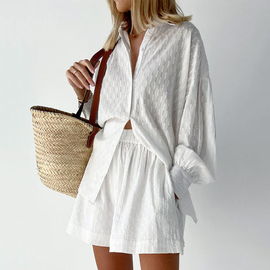 Camilla - Dames set met losvallende blouse en luchtige short