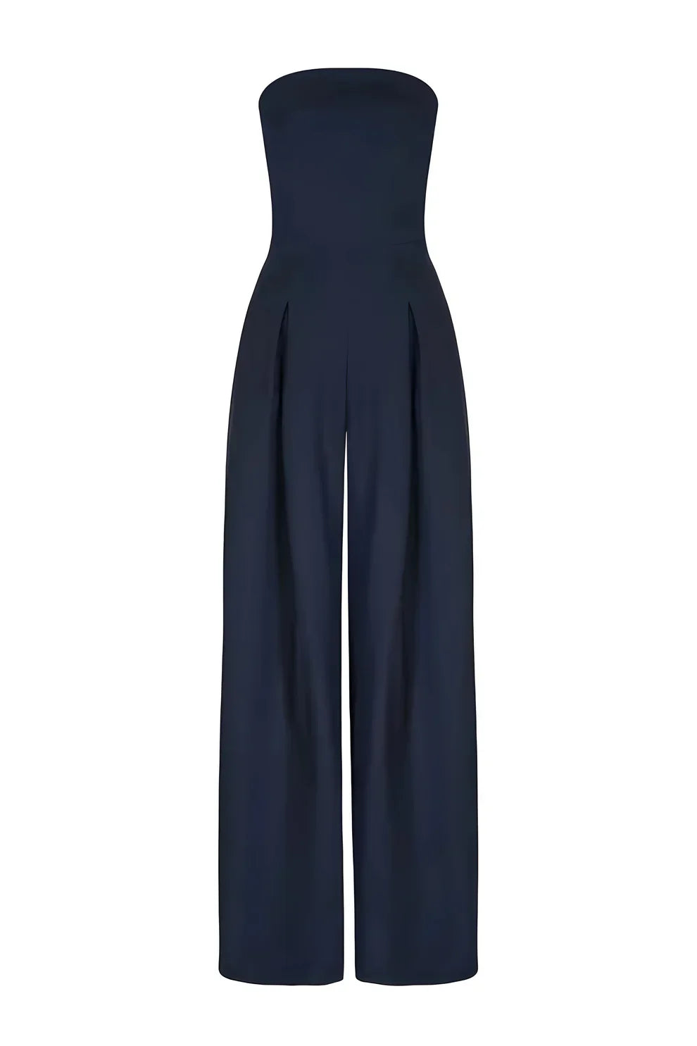 Tyra - Strapless damesjumpsuit met wijde pijpen